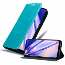Cadorabo Case for Samsung Galaxy A32 5G Cover Book Wallet Protection PU Leather Flip Magnetic Etui - PETROL TURQUOISE