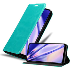 Cadorabo Case for Samsung Galaxy A32 5G Cover Book Wallet Protection PU Leather Flip Magnetic Etui - PETROL TURQUOISE