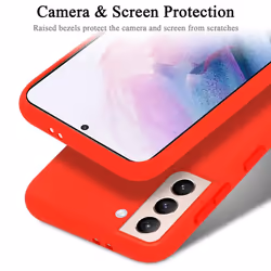Cadorabo Case for Samsung Galaxy S21 PLUS Cover Protection TPU Silicone Gel - LIQUID RED