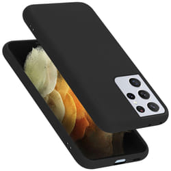 Cadorabo Case for Samsung Galaxy S21 ULTRA Cover Protection TPU Silicone Gel - LIQUID BLACK