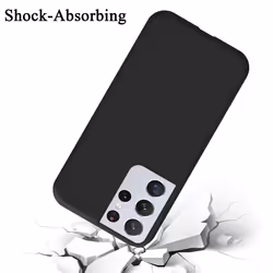 Cadorabo Case for Samsung Galaxy S21 ULTRA Cover Protection TPU Silicone Gel - LIQUID BLACK