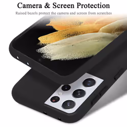 Cadorabo Case for Samsung Galaxy S21 ULTRA Cover Protection TPU Silicone Gel - LIQUID BLACK