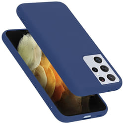 Cadorabo Case for Samsung Galaxy S21 ULTRA Cover Protection TPU Silicone Gel - LIQUID BLUE