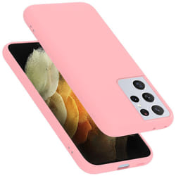 Cadorabo Case for Samsung Galaxy S21 ULTRA Cover Protection TPU Silicone Gel - LIQUID PINK