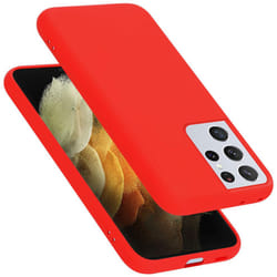 Cadorabo Case for Samsung Galaxy S21 ULTRA Cover Protection TPU Silicone Gel - LIQUID RED