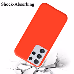 Cadorabo Case for Samsung Galaxy S21 ULTRA Cover Protection TPU Silicone Gel - LIQUID RED