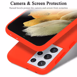 Cadorabo Case for Samsung Galaxy S21 ULTRA Cover Protection TPU Silicone Gel - LIQUID RED