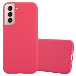 Cadorabo Case for Samsung Galaxy S21 5G Cover Protection TPU Silicone Gel Back case - CANDY RED