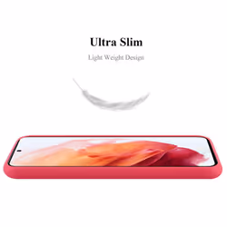 Cadorabo Case for Samsung Galaxy S21 5G Cover Protection TPU Silicone Gel Back case - CANDY RED