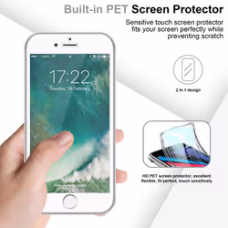 Cadorabo Case for Apple iPhone 7 / 7S / 8 / SE 2020 360 Full Body Mobile Phone Case Front and Back Screen Protection All-Round Protective Cover