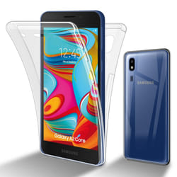 Cadorabo Case for Samsung Galaxy A02 CORE 360 Full Body Mobile Phone Case Front and Back Screen Protection All-Round Protective Cover