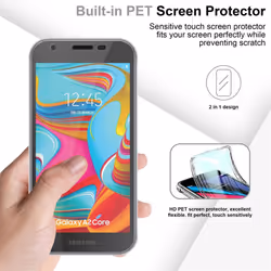 Cadorabo Case for Samsung Galaxy A02 CORE 360 Full Body Mobile Phone Case Front and Back Screen Protection All-Round Protective Cover