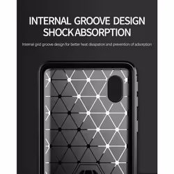 Cadorabo Case for Samsung Galaxy A10 / M10 Cover Protection back case TPU Silicone Carbon - Black