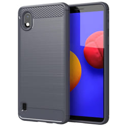Cadorabo Case for Samsung Galaxy A10 / M10 Cover Protection back case TPU Silicone Carbon - GREY