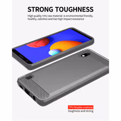 Cadorabo Case for Samsung Galaxy A10 / M10 Cover Protection back case TPU Silicone Carbon - GREY