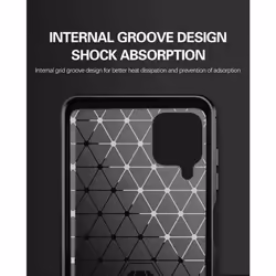 Cadorabo Case for Samsung Galaxy A12 / M12 Cover Protection back case TPU Silicone Carbon - BLUE