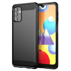 Cadorabo Case for Samsung Galaxy A32 5G Cover Protection back case TPU Silicone Carbon - Black