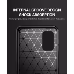 Cadorabo Case for Samsung Galaxy A32 5G Cover Protection back case TPU Silicone Carbon - BLUE