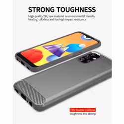 Cadorabo Case for Samsung Galaxy A32 5G Cover Protection back case TPU Silicone Carbon - GREY