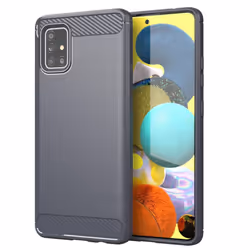 Cadorabo Case for Samsung Galaxy A51 4G / M40s Cover Protection back case TPU Silicone Carbon - GREY