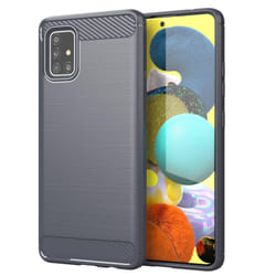 Cadorabo Case for Samsung Galaxy A51 4G / M40s Cover Protection back case TPU Silicone Carbon - GREY