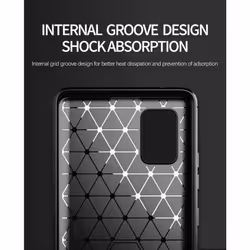 Cadorabo Case for Samsung Galaxy A51 4G / M40s Cover Protection back case TPU Silicone Carbon - GREY
