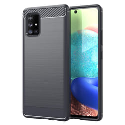 Cadorabo Case for Samsung Galaxy A71 4G Cover Protection back case TPU Silicone Carbon - GREY