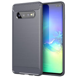Cadorabo Case for Samsung Galaxy S10 4G Cover Protection back case TPU Silicone Carbon - GREY