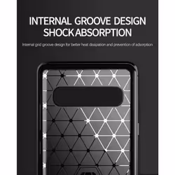 Cadorabo Case for Samsung Galaxy S10 5G Cover Protection back case TPU Silicone Carbon - BLUE