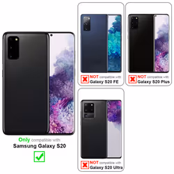 Cadorabo Case for Samsung Galaxy S20 Cover Protection back case TPU Silicone Carbon - Black