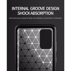 Cadorabo Case for Samsung Galaxy S20 Cover Protection back case TPU Silicone Carbon - BLUE