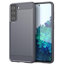 Cadorabo Case for Samsung Galaxy S21 PLUS Cover Protection back case TPU Silicone Carbon - GREY