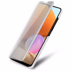 Cadorabo Case for Samsung Galaxy A32 4G Cover Book Wallet Protection PU Leather Flip Magnetic Smart View Etui - SILVER