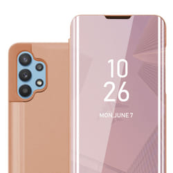 Cadorabo Case for Samsung Galaxy A32 5G Cover Book Wallet Protection PU Leather Flip Magnetic Smart View Etui - PINK