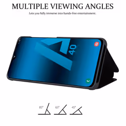 Cadorabo Case for Samsung Galaxy A40 Cover Book Wallet Protection PU Leather Flip Magnetic Smart View Etui - Black