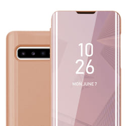 Cadorabo Case for Samsung Galaxy S10 5G Cover Book Wallet Protection PU Leather Flip Magnetic Smart View Etui - PINK