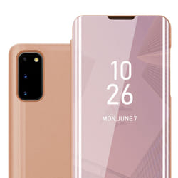 Cadorabo Case for Samsung Galaxy S20 Cover Book Wallet Protection PU Leather Flip Magnetic Smart View Etui - PINK