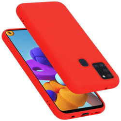 Cadorabo Case for Samsung Galaxy A21s Cover Protection TPU Silicone Gel - LIQUID RED
