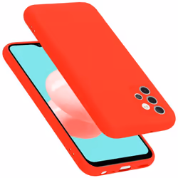Cadorabo Case for Samsung Galaxy A32 4G Cover Protection TPU Silicone Gel - LIQUID RED