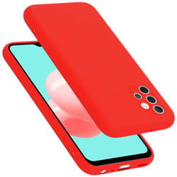 Cadorabo Case for Samsung Galaxy A32 4G Cover Protection TPU Silicone Gel - LIQUID RED