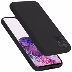Cadorabo Case for Samsung Galaxy A51 5G Cover Protection TPU Silicone Gel - LIQUID BLACK