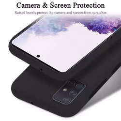 Cadorabo Case for Samsung Galaxy A51 5G Cover Protection TPU Silicone Gel - LIQUID BLACK