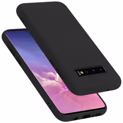Cadorabo Case for Samsung Galaxy S10 PLUS Cover Protection TPU Silicone Gel - LIQUID BLACK