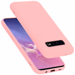 Cadorabo Case for Samsung Galaxy S10 PLUS Cover Protection TPU Silicone Gel - LIQUID PINK