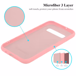 Cadorabo Case for Samsung Galaxy S10 PLUS Cover Protection TPU Silicone Gel - LIQUID PINK