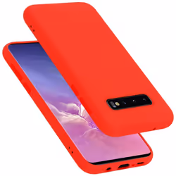 Cadorabo Case for Samsung Galaxy S10 PLUS Cover Protection TPU Silicone Gel - LIQUID RED