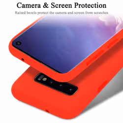 Cadorabo Case for Samsung Galaxy S10 PLUS Cover Protection TPU Silicone Gel - LIQUID RED