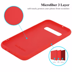 Cadorabo Case for Samsung Galaxy S10 PLUS Cover Protection TPU Silicone Gel - LIQUID RED