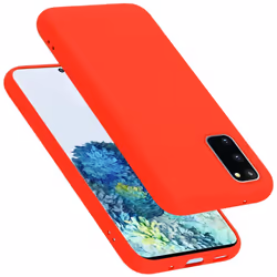 Cadorabo Case for Samsung Galaxy S20 FE Cover Protection TPU Silicone Gel - LIQUID RED
