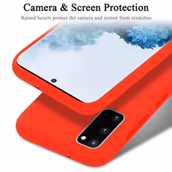 Cadorabo Case for Samsung Galaxy S20 FE Cover Protection TPU Silicone Gel - LIQUID RED